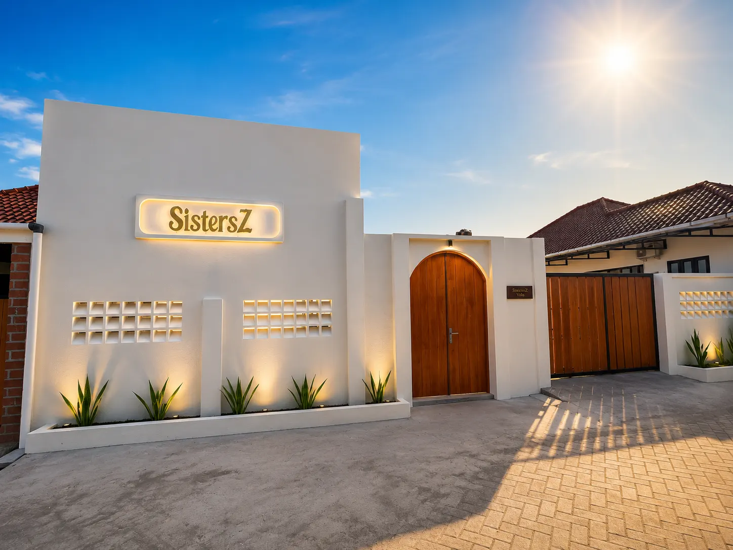 SistersZ Villa exterior and pool