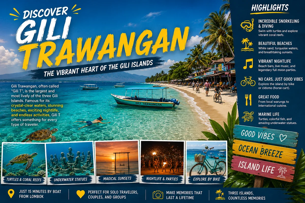Gili Trawangan – The Vibrant Heart of the Gili Islands