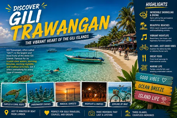 Gili Trawangan – The Vibrant Heart of the Gili Islands